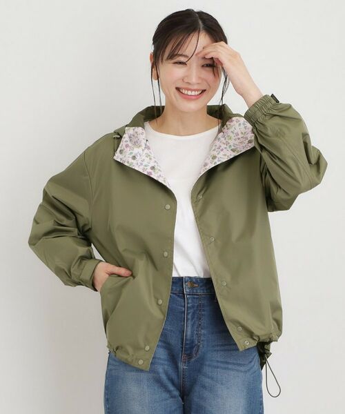 LAURA ASHLEY / ローラ アシュレイ その他アウター | ペニーウェル グローヴ柄 ショート レインコート | 詳細1
