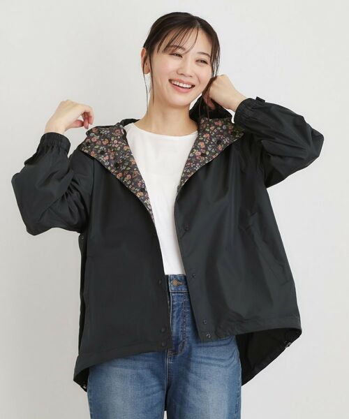 LAURA ASHLEY / ローラ アシュレイ その他アウター | ペニーウェル グローヴ柄 ショート レインコート | 詳細13