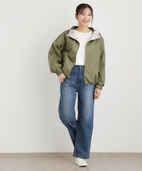 LAURA ASHLEY / ローラ アシュレイ その他アウター | ペニーウェル グローヴ柄 ショート レインコート | 詳細3