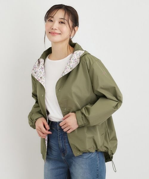 LAURA ASHLEY / ローラ アシュレイ その他アウター | ペニーウェル グローヴ柄 ショート レインコート（カーキ(127)）