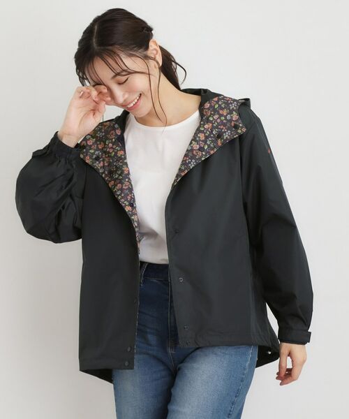 LAURA ASHLEY / ローラ アシュレイ その他アウター | ペニーウェル グローヴ柄 ショート レインコート（ブルー(193)）