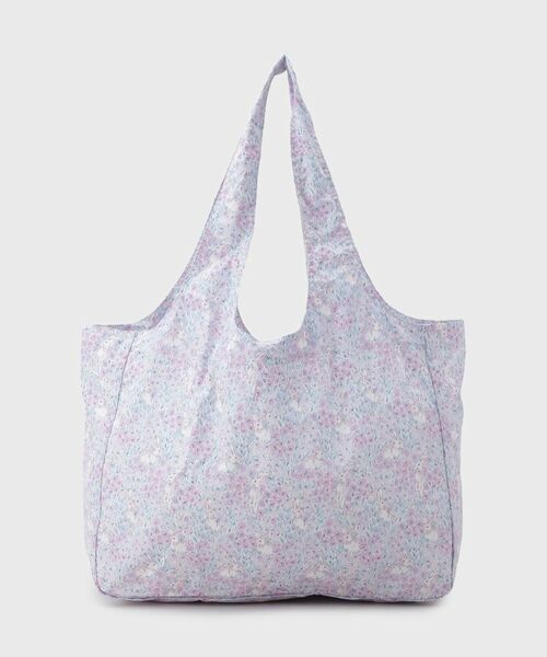 LAURA ASHLEY / ローラ アシュレイ エコバッグ | ラックリー メドウ柄 レインパッカブルトートバッグ（パープル(181)）