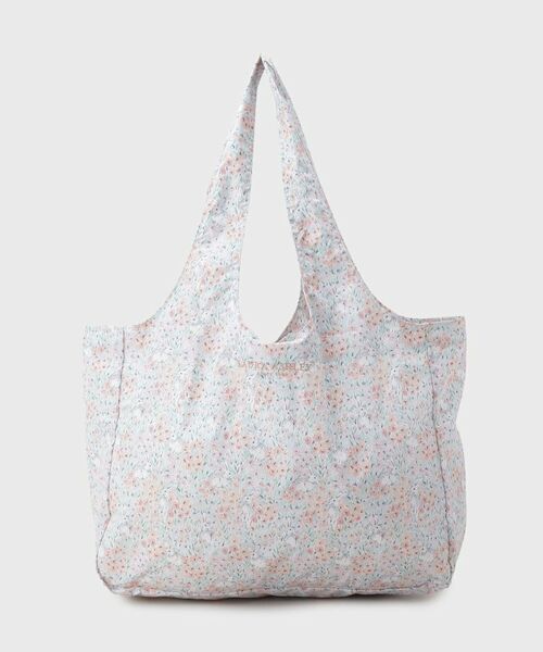 LAURA ASHLEY / ローラ アシュレイ エコバッグ | ラックリー メドウ柄 レインパッカブルトートバッグ（ブルーグリーン(998)）