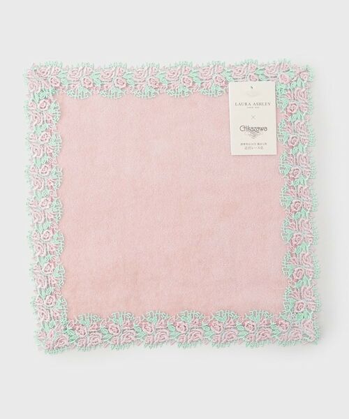 LAURA ASHLEY / ローラ アシュレイ ハンカチ | 近沢レース店×ローラ アシュレイ クチュールローズ レース タオルハンカチ（ピンク(071)）