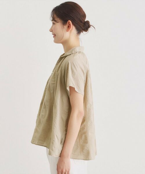 LAURA ASHLEY / ローラ アシュレイ シャツ・ブラウス | 【日本製/ワンマイルウエア】コットンワイドストライプ ギャザーブラウス | 詳細10