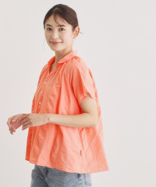 LAURA ASHLEY / ローラ アシュレイ シャツ・ブラウス | 【日本製/ワンマイルウエア】コットンワイドストライプ ギャザーブラウス | 詳細5