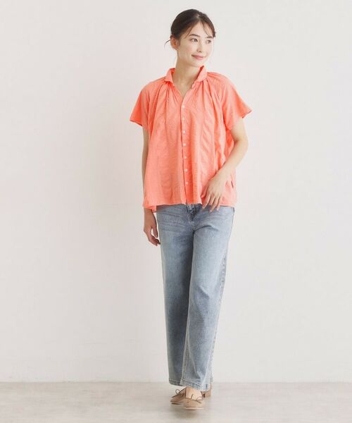 LAURA ASHLEY / ローラ アシュレイ シャツ・ブラウス | 【日本製/ワンマイルウエア】コットンワイドストライプ ギャザーブラウス | 詳細6