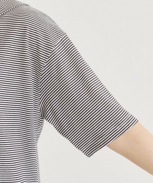 LAURA ASHLEY / ローラ アシュレイ カットソー | 【日本製/ワンマイルウエア】クールローレルスカイコット セーラーカラーボーダーシャツ | 詳細9