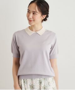LAURA ASHLEY / ローラ アシュレイ ニット・セーター | 【人気デザイン！新色追加／洗える】衿付きプルオーバーニット