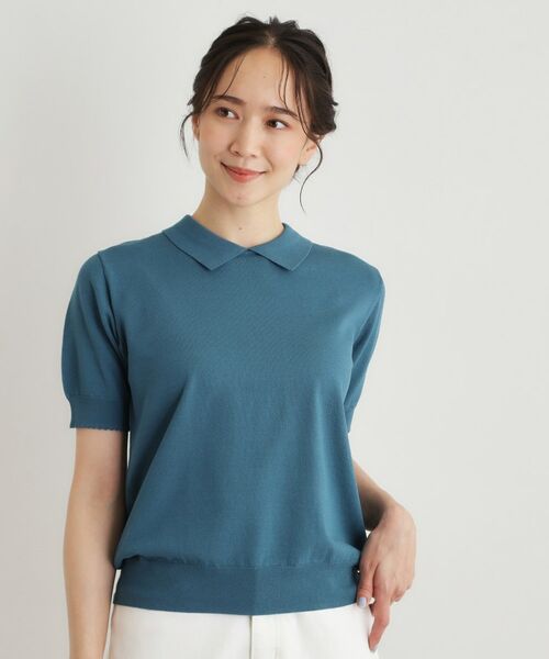 LAURA ASHLEY / ローラ アシュレイ ニット・セーター | 【人気デザイン！新色追加／洗える】衿付きプルオーバーニット | 詳細5