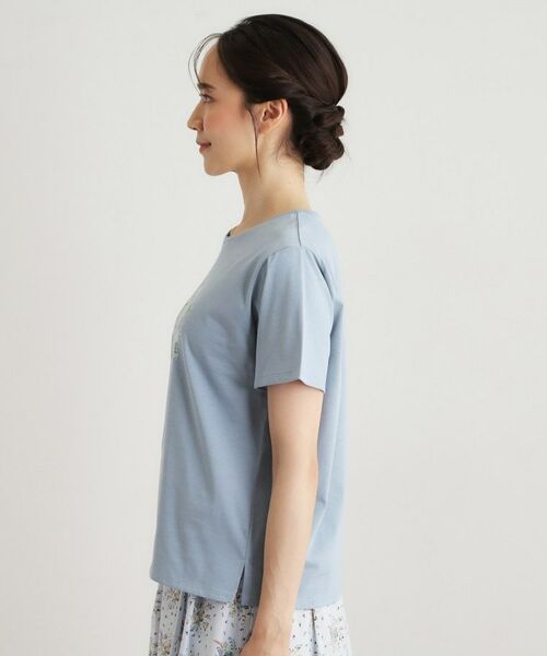 LAURA ASHLEY / ローラ アシュレイ Tシャツ | 【コットン100％／洗える】リースフローラル プリントTシャツ | 詳細14