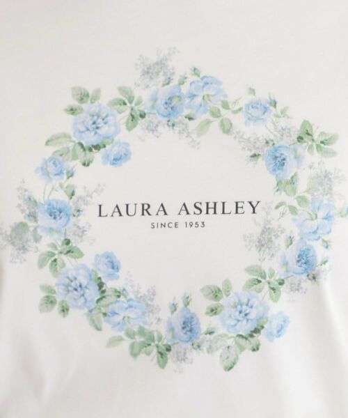 LAURA ASHLEY / ローラ アシュレイ Tシャツ | 【コットン100％／洗える】リースフローラル プリントTシャツ | 詳細4