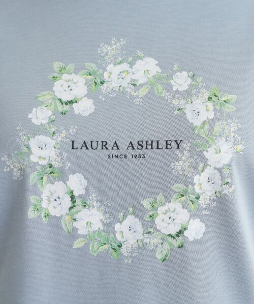LAURA ASHLEY / ローラ アシュレイ Tシャツ | 【コットン100％／洗える】リースフローラル プリントTシャツ | 詳細8