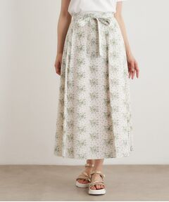 LAURA ASHLEY / ローラ アシュレイ ロング・マキシ丈スカート | 【コットン100％／洗える／ウエストゴム仕様】サジェストン柄スカート