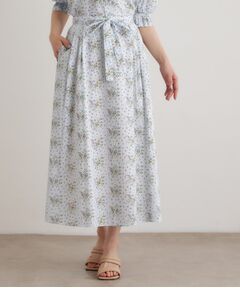 LAURA ASHLEY / ローラ アシュレイ ロング・マキシ丈スカート | 【コットン100％／洗える／ウエストゴム仕様】サジェストン柄スカート