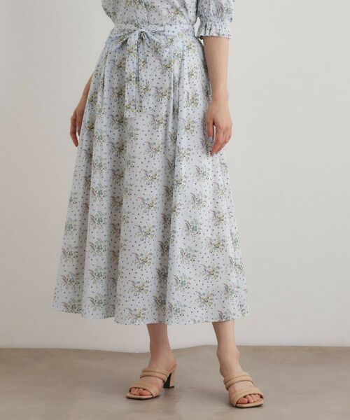 LAURA ASHLEY / ローラ アシュレイ ロング・マキシ丈スカート | 【コットン100％／洗える／ウエストゴム仕様】サジェストン柄スカート | 詳細5