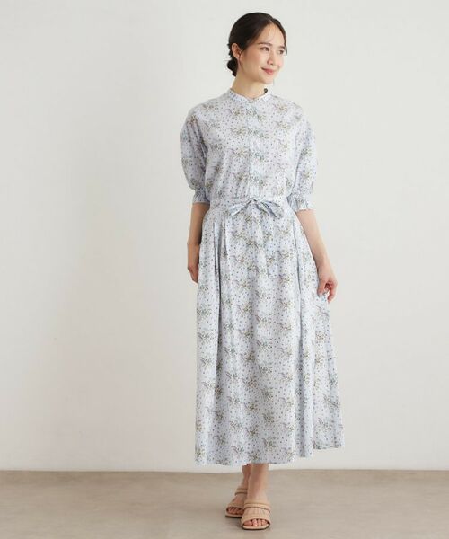LAURA ASHLEY / ローラ アシュレイ ロング・マキシ丈スカート | 【コットン100％／洗える／ウエストゴム仕様】サジェストン柄スカート | 詳細6