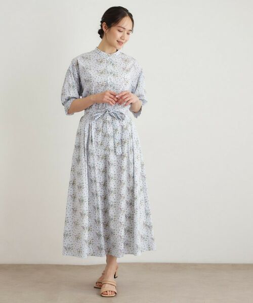 LAURA ASHLEY / ローラ アシュレイ ロング・マキシ丈スカート | 【コットン100％／洗える／ウエストゴム仕様】サジェストン柄スカート | 詳細7