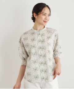 LAURA ASHLEY / ローラ アシュレイ シャツ・ブラウス | 【7分袖／コットン100％／洗える】サジェストン柄ブラウス
