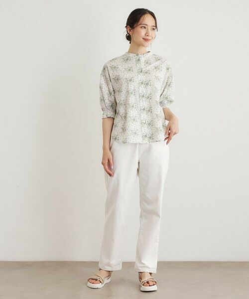 LAURA ASHLEY / ローラ アシュレイ シャツ・ブラウス | 【7分袖／コットン100％／洗える】サジェストン柄ブラウス | 詳細2