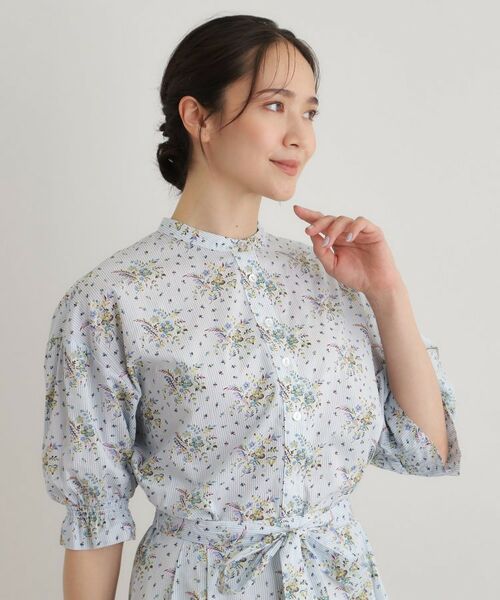 LAURA ASHLEY / ローラ アシュレイ シャツ・ブラウス | 【7分袖／コットン100％／洗える】サジェストン柄ブラウス | 詳細5