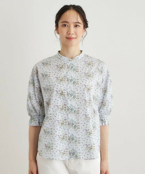LAURA ASHLEY / ローラ アシュレイ シャツ・ブラウス | 【7分袖／コットン100％／洗える】サジェストン柄ブラウス | 詳細9