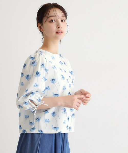 LAURA ASHLEY / ローラ アシュレイ カットソー | 【撥水／2WAY】ランズウィック柄 ラッシュガード | 詳細1