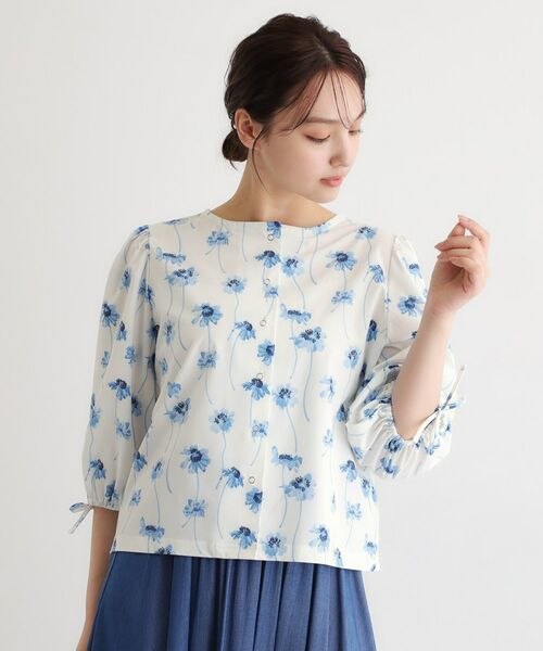 LAURA ASHLEY / ローラ アシュレイ カットソー | 【撥水／2WAY】ランズウィック柄 ラッシュガード（ブルー(191)）