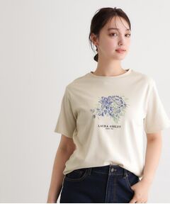 LAURA ASHLEY / ローラ アシュレイ カットソー | 【人気デザイン！汗染み防止／コットン100％】リリス柄 プリントTシャツ