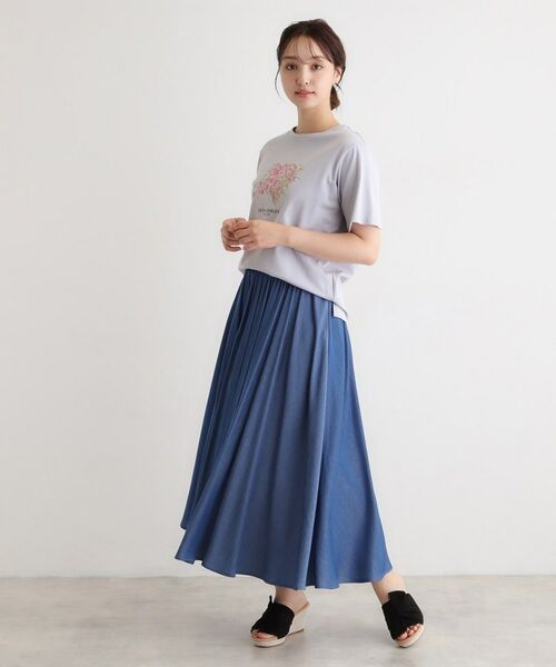 LAURA ASHLEY / ローラ アシュレイ カットソー | 【人気デザイン！汗染み防止／コットン100％】リリス柄 プリントTシャツ | 詳細11