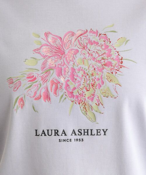 LAURA ASHLEY / ローラ アシュレイ カットソー | 【人気デザイン！汗染み防止／コットン100％】リリス柄 プリントTシャツ | 詳細12