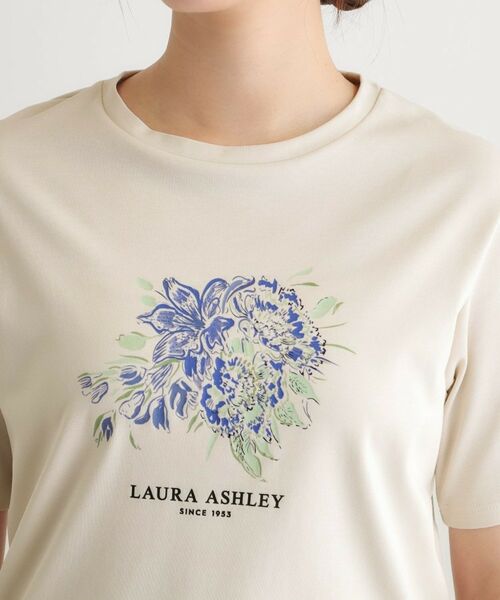 LAURA ASHLEY / ローラ アシュレイ カットソー | 【人気デザイン！汗染み防止／コットン100％】リリス柄 プリントTシャツ | 詳細16