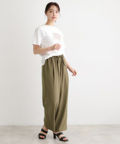 LAURA ASHLEY / ローラ アシュレイ カットソー | 【人気デザイン！汗染み防止／コットン100％】リリス柄 プリントTシャツ | 詳細3