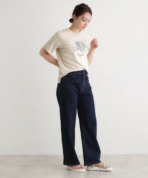 LAURA ASHLEY / ローラ アシュレイ カットソー | 【人気デザイン！汗染み防止／コットン100％】リリス柄 プリントTシャツ | 詳細7