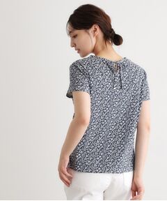 LAURA ASHLEY / ローラ アシュレイ カットソー | 【接触冷感／マシンウォッシュ可】スウィート アリッサム柄スムースTシャツ