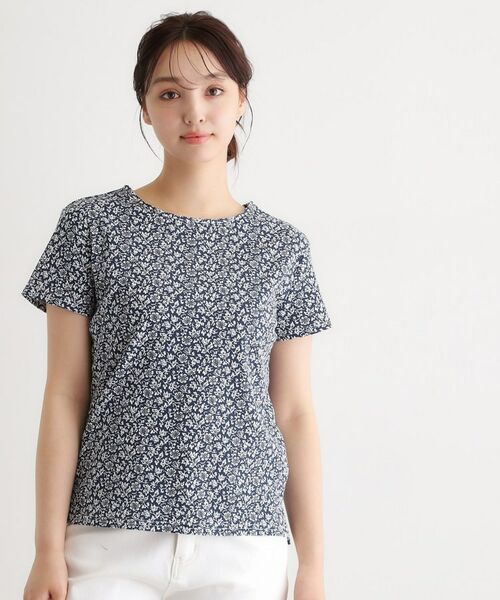LAURA ASHLEY / ローラ アシュレイ カットソー | 【接触冷感／マシンウォッシュ可】スウィート アリッサム柄スムースTシャツ | 詳細10
