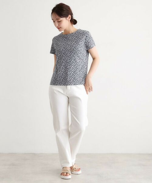 LAURA ASHLEY / ローラ アシュレイ カットソー | 【接触冷感／マシンウォッシュ可】スウィート アリッサム柄スムースTシャツ | 詳細11