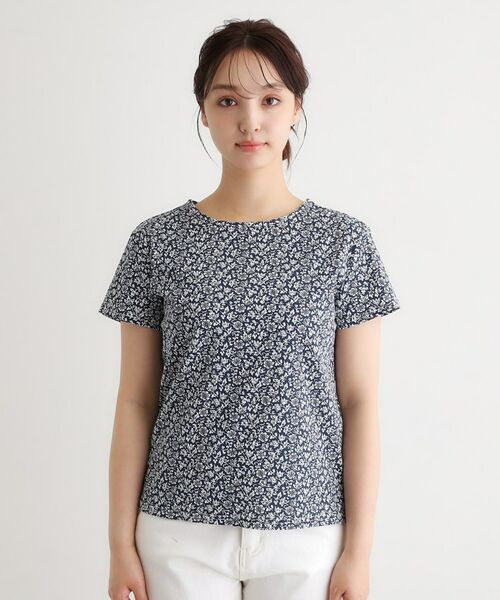 LAURA ASHLEY / ローラ アシュレイ カットソー | 【接触冷感／マシンウォッシュ可】スウィート アリッサム柄スムースTシャツ | 詳細13