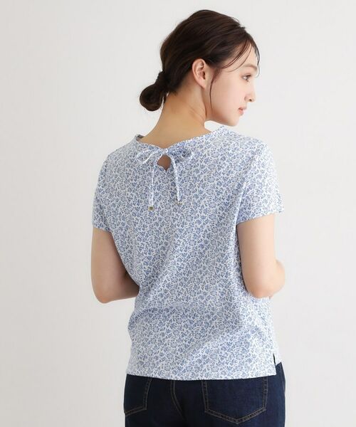 LAURA ASHLEY / ローラ アシュレイ カットソー | 【接触冷感／マシンウォッシュ可】スウィート アリッサム柄スムースTシャツ | 詳細2