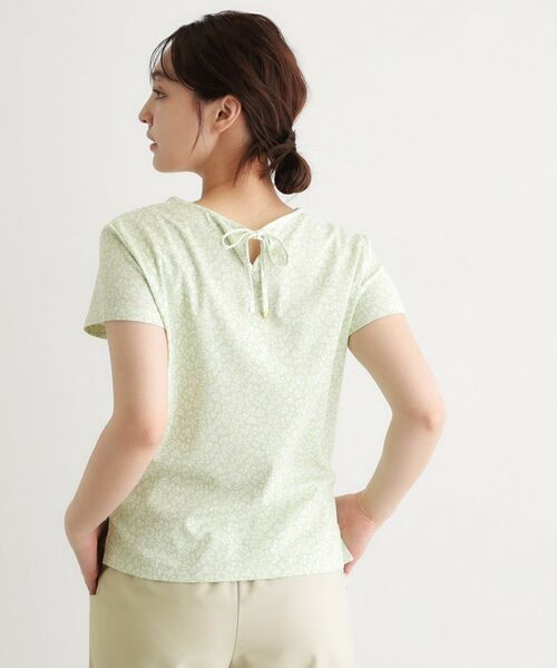 LAURA ASHLEY / ローラ アシュレイ カットソー | 【接触冷感／マシンウォッシュ可】スウィート アリッサム柄スムースTシャツ | 詳細6