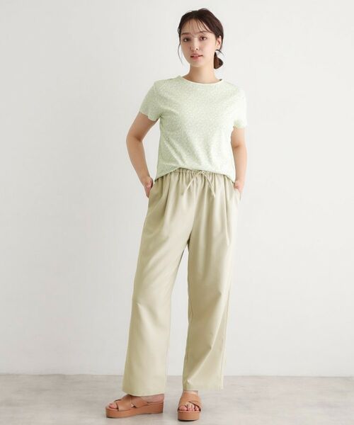 LAURA ASHLEY / ローラ アシュレイ カットソー | 【接触冷感／マシンウォッシュ可】スウィート アリッサム柄スムースTシャツ | 詳細7