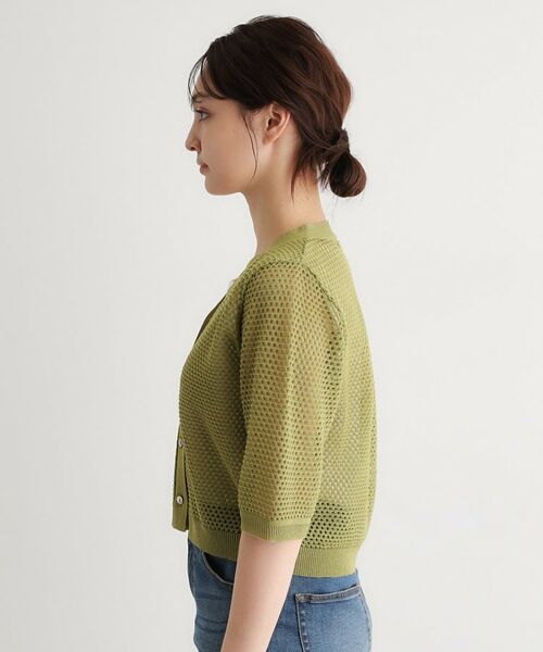 LAURA ASHLEY / ローラ アシュレイ カーディガン・ボレロ | 【リネン混素材／洗える】フィッシュネットカーディガン | 詳細14