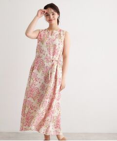 LAURA ASHLEY / ローラ アシュレイ ロング・マキシ丈ワンピース | 【リネン100％／洗える】リリス柄ワンピース