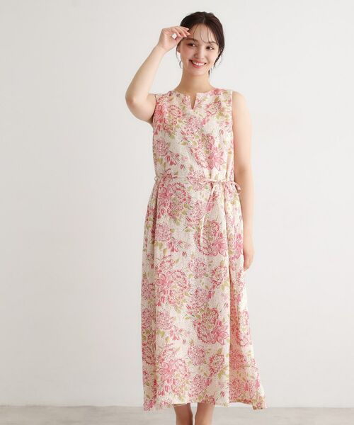 LAURA ASHLEY / ローラ アシュレイ ロング・マキシ丈ワンピース | 【リネン100％／洗える】リリス柄ワンピース | 詳細1