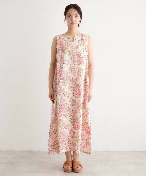 LAURA ASHLEY / ローラ アシュレイ ロング・マキシ丈ワンピース | 【リネン100％／洗える】リリス柄ワンピース | 詳細17