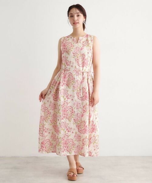 LAURA ASHLEY / ローラ アシュレイ ロング・マキシ丈ワンピース | 【リネン100％／洗える】リリス柄ワンピース | 詳細2