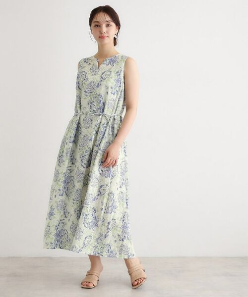 LAURA ASHLEY / ローラ アシュレイ ロング・マキシ丈ワンピース | 【リネン100％／洗える】リリス柄ワンピース | 詳細7