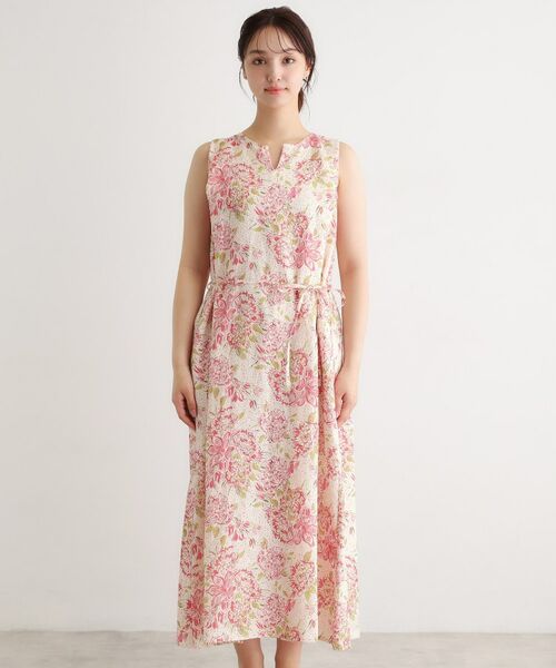 LAURA ASHLEY / ローラ アシュレイ ロング・マキシ丈ワンピース | 【リネン100％／洗える】リリス柄ワンピース | 詳細9