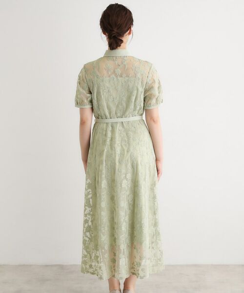 LAURA ASHLEY / ローラ アシュレイ ロング・マキシ丈ワンピース | 【洗える／5分袖／キャミワンピ付き】エルヴェデン柄チュール刺繍ワンピース | 詳細11