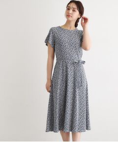LAURA ASHLEY / ローラ アシュレイ ロング・マキシ丈ワンピース | 【接触冷感／洗える】スウィート アリッサム柄スムースワンピース